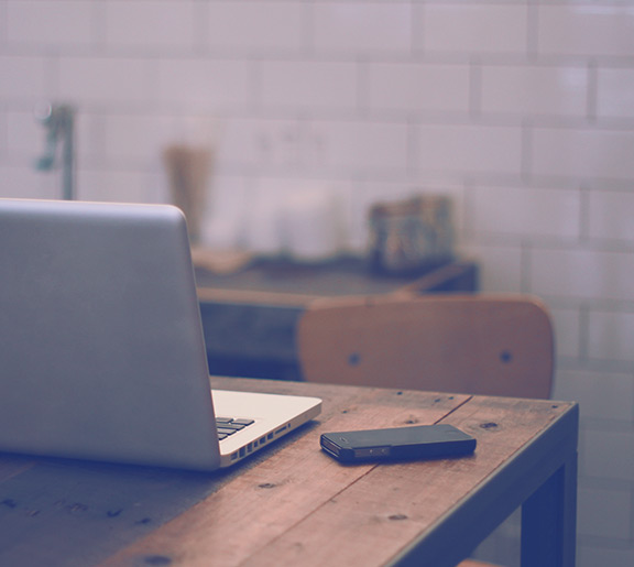 Stock photo showing a desk ready to be worked on